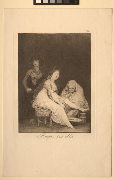 Caprichos: Ela ora por ela. de Francisco de Goya