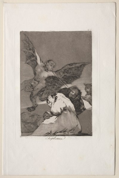 Caprichos: Contos-portadores-rajadas de vento de Francisco de Goya