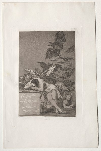 Caprichos: O sono da razão produz monstros. de Francisco de Goya