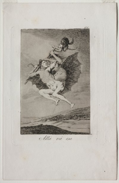 Caprichos: Lá vai. de Francisco de Goya