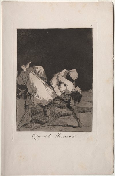Caprichos: Eles a levaram! de Francisco de Goya