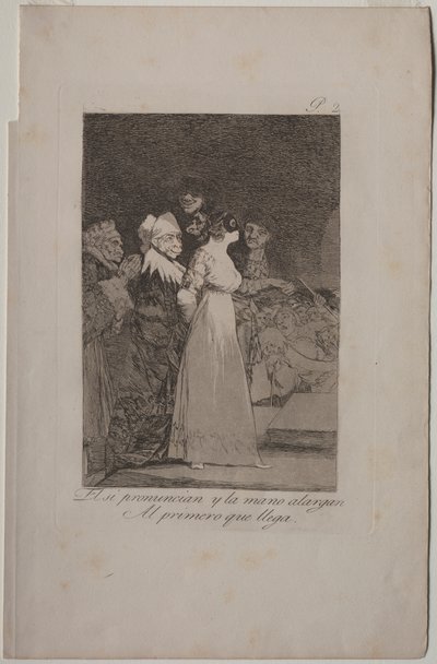 Caprichos: Eles dizem "sim" e dão a mão ao primeiro que chega. de Francisco de Goya