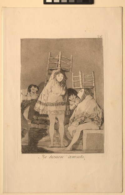 Caprichos: Eles já conseguiram um assento, isto é, inferior. de Francisco de Goya