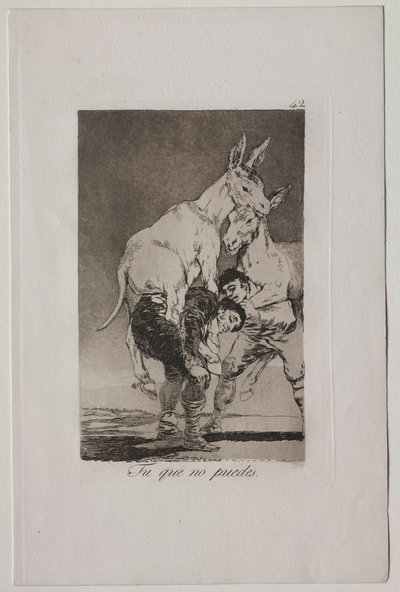 Caprichos: Tu que não podes de Francisco de Goya