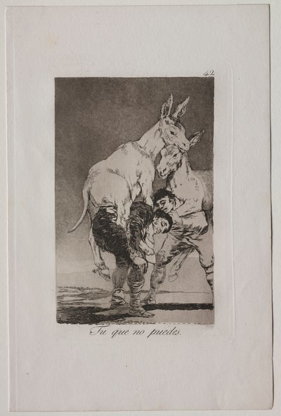 Caprichos: Tu que não podes. de Francisco de Goya