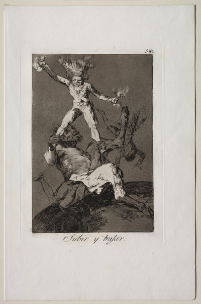 Caprichos: subir e descer de Francisco de Goya