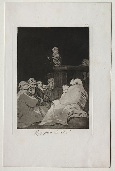 Caprichos: Que Bico Dourado! de Francisco de Goya