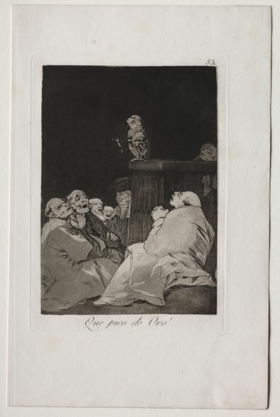 Caprichos: Que bico de ouro! de Francisco de Goya