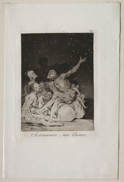 Caprichos: Quando o dia raiar estaremos de folga de Francisco de Goya