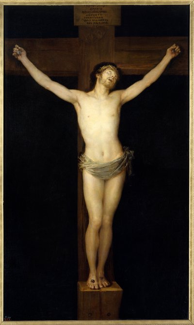 Cristo Crucifica Pintura de Francisco de Goya (1746-1828) Sol do século XIX. 2,55 x 1,54 m Madrid. Musee Du Prado - O Cristo Crucificado. Pintura de Francisco de Goya y Lucientes (1746-1828) de Francisco de Goya