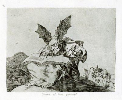 Contra o bem geral Contra o bem comum. Placa 71 de Os desastres da guerra Os desastres da guerra, 1810-1820 de Francisco de Goya