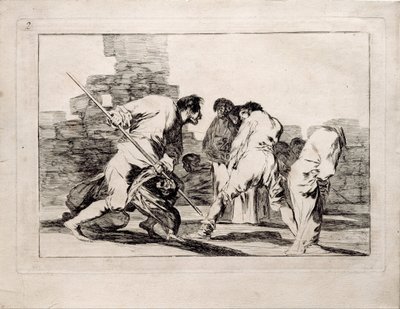 Loucura cruel da série Los Disparates Follies, 1815-1819 de Francisco de Goya