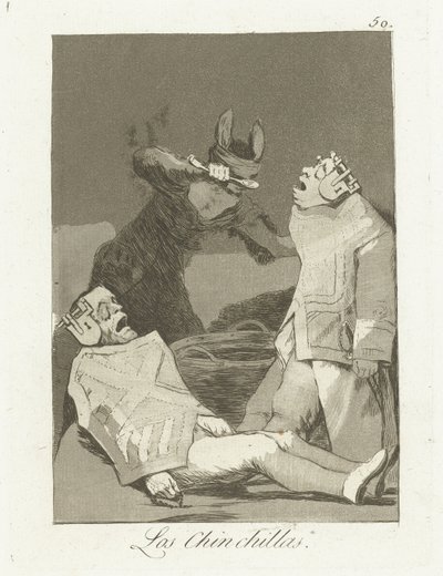 De Chinchillas
Los Chinchillas (título sobre o objecto)
Los Caprichos (título da série) de Francisco de Goya