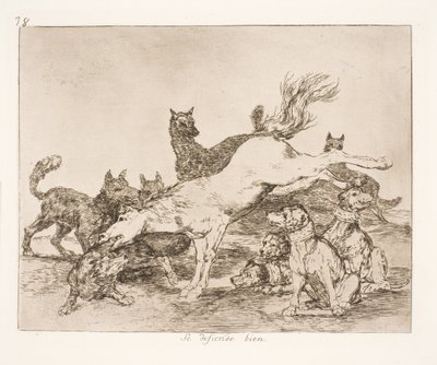 Eles se defendem bem (78) de Francisco de Goya