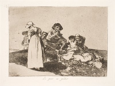 O pior é que você tem que mendigar (55) de Francisco de Goya
