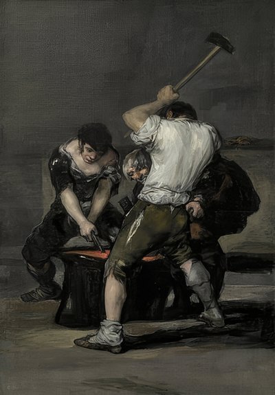 O ferreiro. 1815-20 de Francisco de Goya