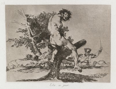 Desastres de guerra: Pl. 37, isso é pior, 1810-1813. de Francisco de Goya