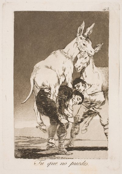 Você que não pode, deve me carregar nas costas de Francisco de Goya