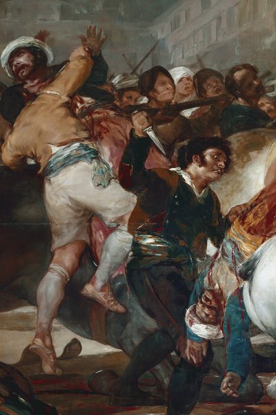 El dos de Mayo (2 de Maio) ou A carga dos Mamelucos. Detalhe (óleo sobre tela de Francisco de Goya