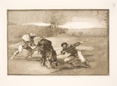 Outra maneira de caçar a pé de Francisco de Goya