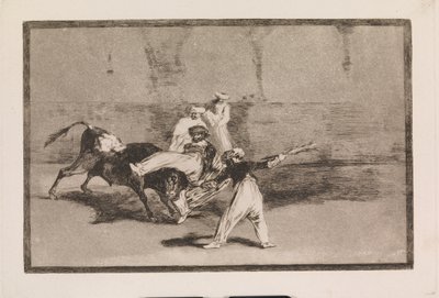 Um mouro capturado pelo touro na arena de Francisco de Goya