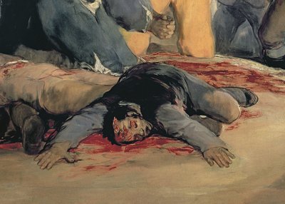 Execução dos Defensores de Madri, 3 de maio de 1808, 1814 óleo sobre tela detalhe de 507 de Francisco de Goya