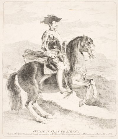 Filipe IV, rei da Espanha, a cavalo de Francisco de Goya