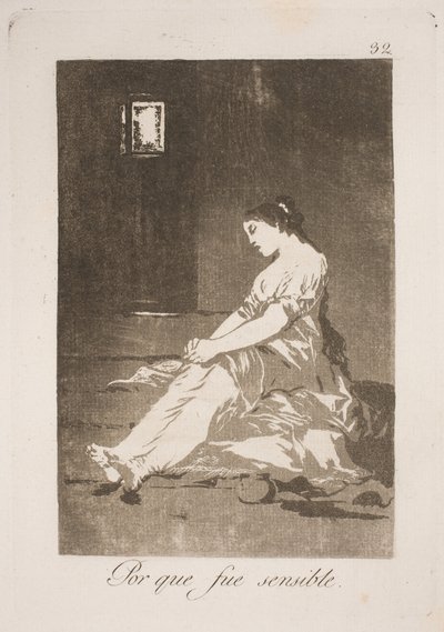 Por ceder aos seus sentimentos de Francisco de Goya