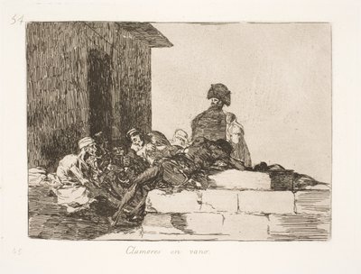 Queixa vã (54) de Francisco de Goya
