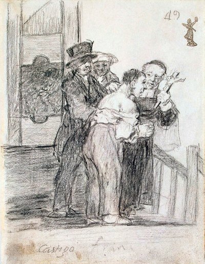 Pena francesa, entre 1824 e 1828. de Francisco de Goya
