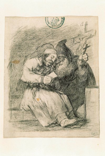 Ele está a ajuda-lo a morrer bem de Francisco de Goya