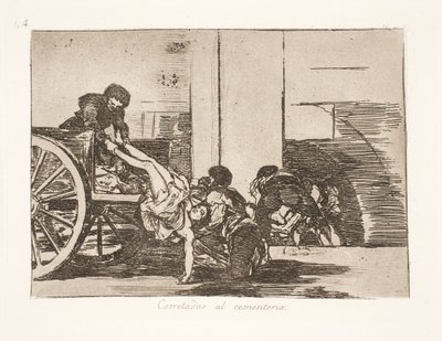 Conduzido em um carrinho para o cemitério (64) de Francisco de Goya