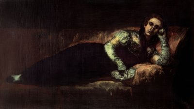 LA CONDESA DE BAENA - 1819 - 92 × 160 de Francisco de Goya