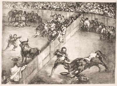 "La Division de la Place" [Tourada em arena dividida] de Francisco de Goya