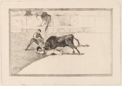 A infeliz morte de Pepe Illo na Plaza de Madrid (The Unlucky Death of Pepe Illo in the Ring at Madrid) de Francisco de Goya