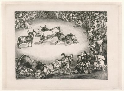 Os touros de Bordéus: divertimento de Espanha de Francisco de Goya