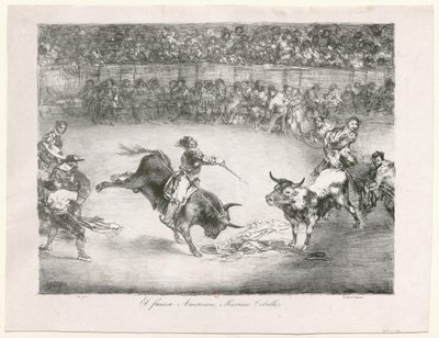 [Les Taureaux de Bordeaux: O famoso americano Mariano Ceballos] de Francisco de Goya