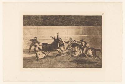 O homem lançava no corno do touro
Mort de Pepe Illo
Tourada (título da série)
La Taureaumachie (título da série)
La Tauromaquia (título da série) de Francisco de Goya
