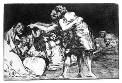 Pesadelo matrimonial, 1819-1823 de Francisco de Goya