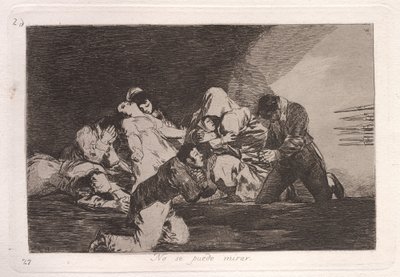 Não consigo olhar (não consigo olhar) de Francisco de Goya