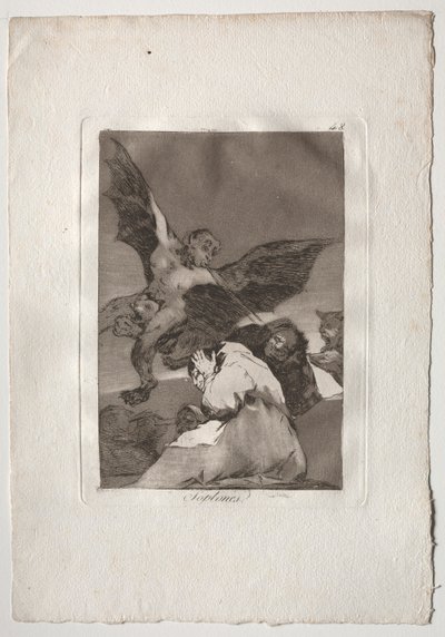 Ochenta Caprichos: Conto-Portadores-Explosões de Vento, 1793-1798. de Francisco de Goya