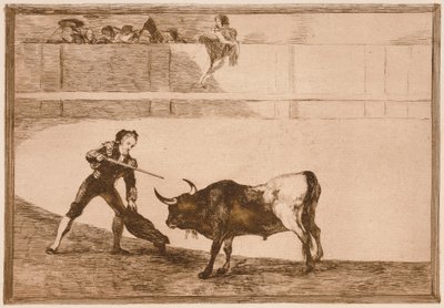 Pedro Romero, «Killing the Halted Bull» (Pedro Romero a matar o touro parado), da série «Tauromaquia» de Francisco de Goya
