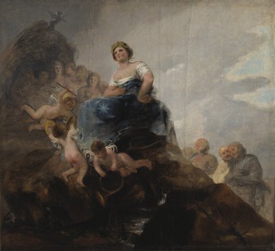 Poesie et poetes - Poetry and Poets, de Goya, Francisco, de (1746-1828). Óleo sobre tela. Dimensão : 298x326 cm. Nationalmuseum Stockholm de Francisco de Goya