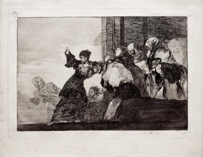 Pobre insensatez da série Los Disparates Follies, 1815-1819 de Francisco de Goya