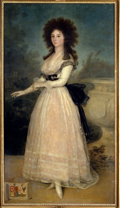 Retrato no pé de Dona Tadea Arias de Enriquez Pintura de Francisco de Goya (1746-1828) (Ec. Esp) Madrid do século XVIII. Musee Du Prado - Retrato integral de Dona Tadea Arias de Enriquez. Pintura de Francisco de Goya (1746-1828) (Escola Espanhola) Século X de Francisco de Goya