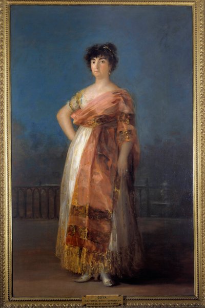 Retrato da atriz Maria del Rosario Fernandez (La Tirana) (1755-1803) Pintura de Francisco de Goya (1746-1828) 1799, 206 x 130 cm - Madrid, Real Academia de Bellas Artes de San Fernando - Retrato da atriz Maria del Rosario Fernandez (La Tirana de Francisco de Goya