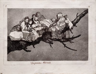 Loucura ridícula da série Los Disparates Follies, 1815-1819 de Francisco de Goya