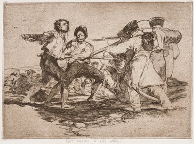 Com razão ou sem ela, da série Os desastres da guerra de Francisco de Goya