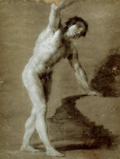 Escola de Desenho, c. 1790 (desenho a carvão sobre papel cinzento) de Francisco de Goya