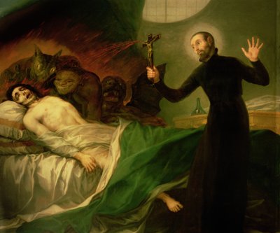 São Francisco Bórgia (1510-1572) Ajudando um Impenitismo Agonizante, 1795 de Francisco de Goya